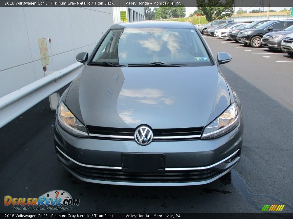 2018 Volkswagen Golf S Platinum Gray Metallic / Titan Black Photo #8