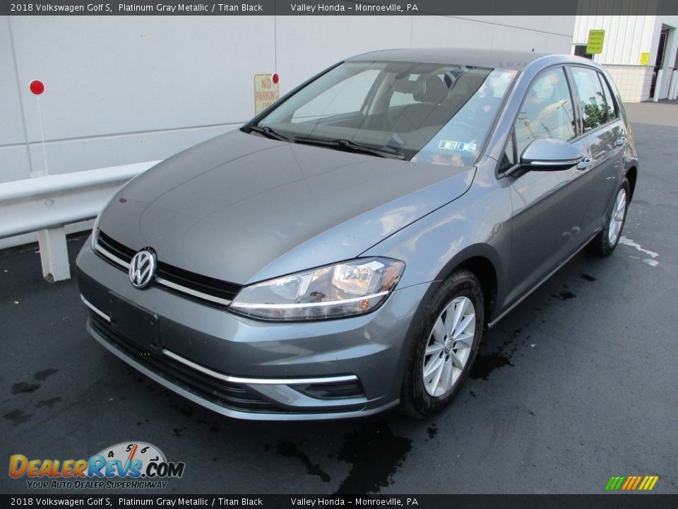 2018 Volkswagen Golf S Platinum Gray Metallic / Titan Black Photo #9