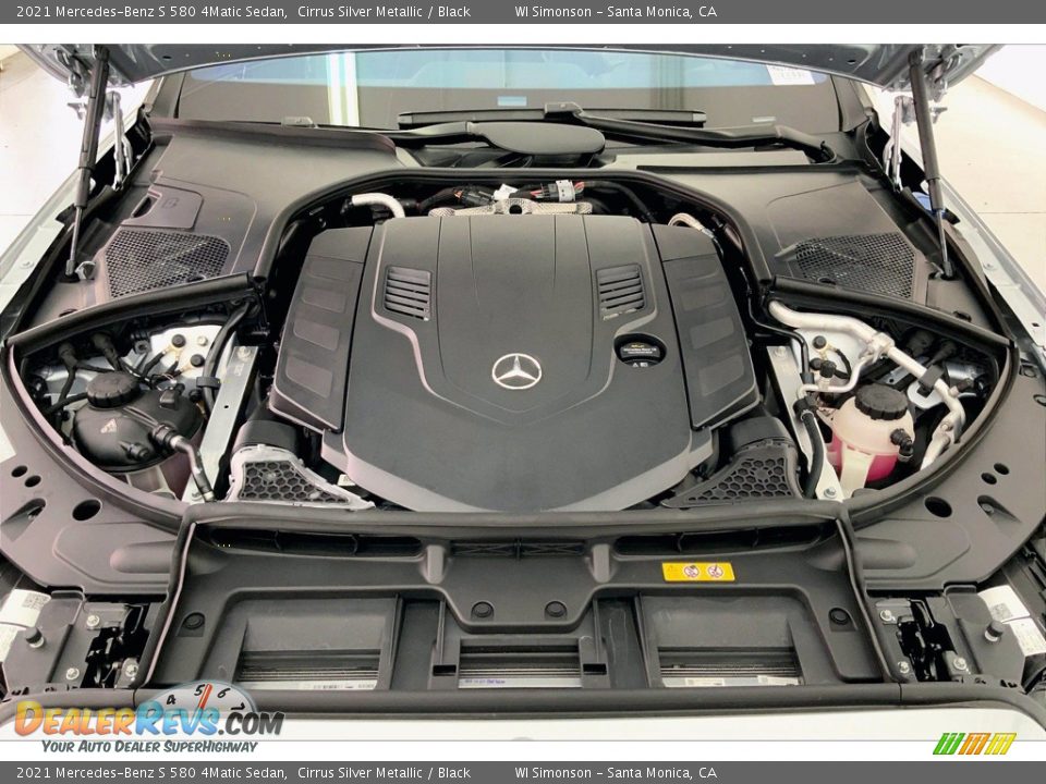 2021 Mercedes-Benz S 580 4Matic Sedan Cirrus Silver Metallic / Black Photo #9