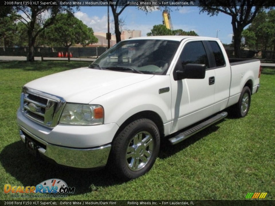 2008 Ford F150 XLT SuperCab Oxford White / Medium/Dark Flint Photo #1