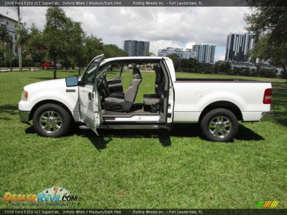 2008 Ford F150 XLT SuperCab Oxford White / Medium/Dark Flint Photo #3