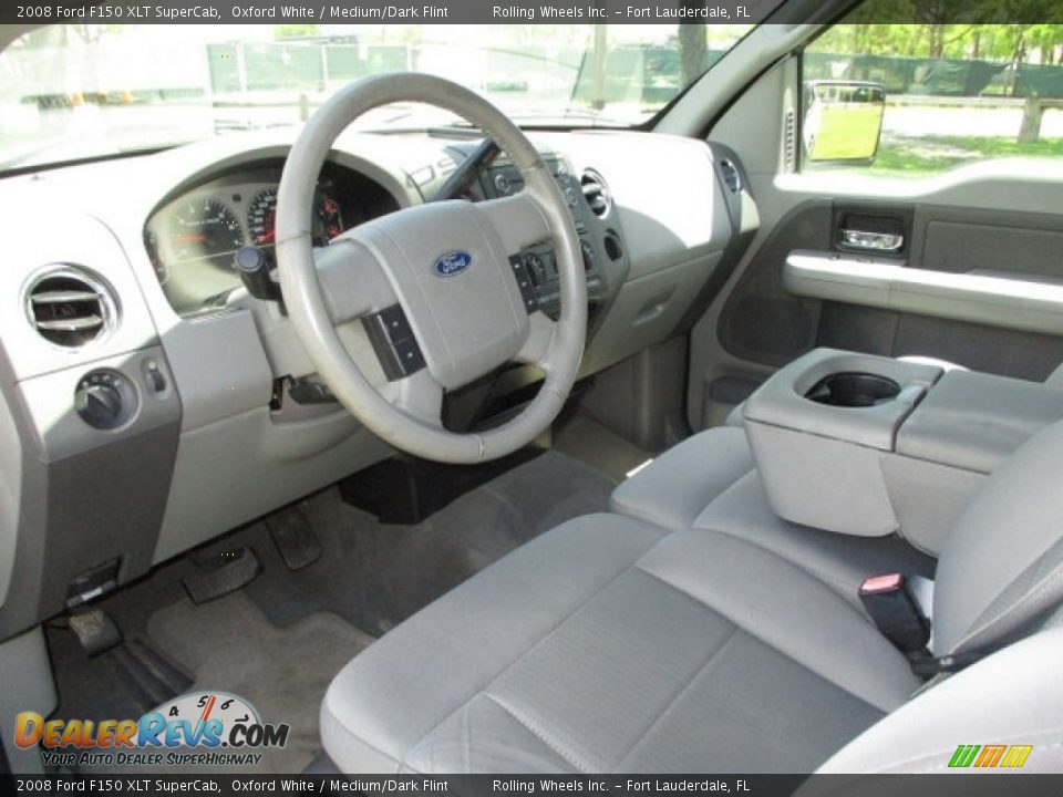 2008 Ford F150 XLT SuperCab Oxford White / Medium/Dark Flint Photo #6