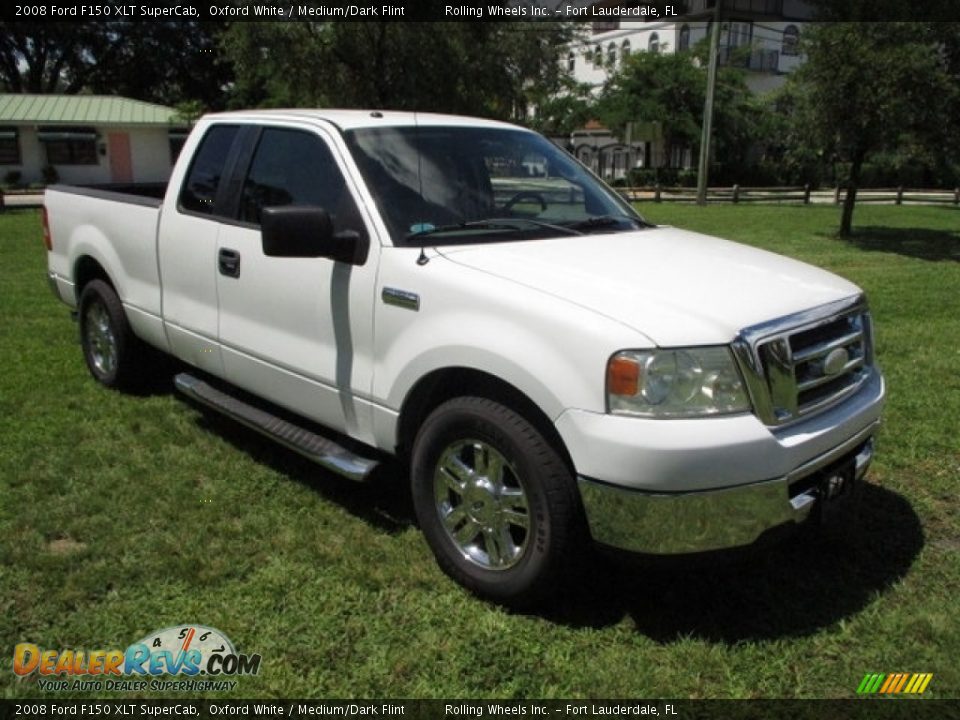 2008 Ford F150 XLT SuperCab Oxford White / Medium/Dark Flint Photo #13