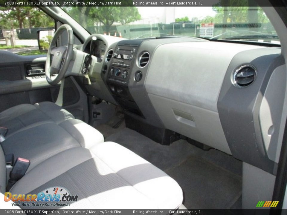 2008 Ford F150 XLT SuperCab Oxford White / Medium/Dark Flint Photo #16