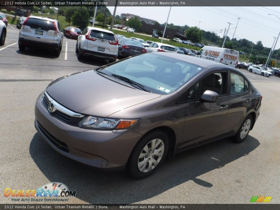 2012 Honda Civic LX Sedan Urban Titanium Metallic / Stone Photo #4