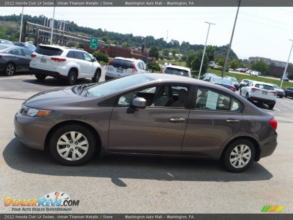 2012 Honda Civic LX Sedan Urban Titanium Metallic / Stone Photo #5