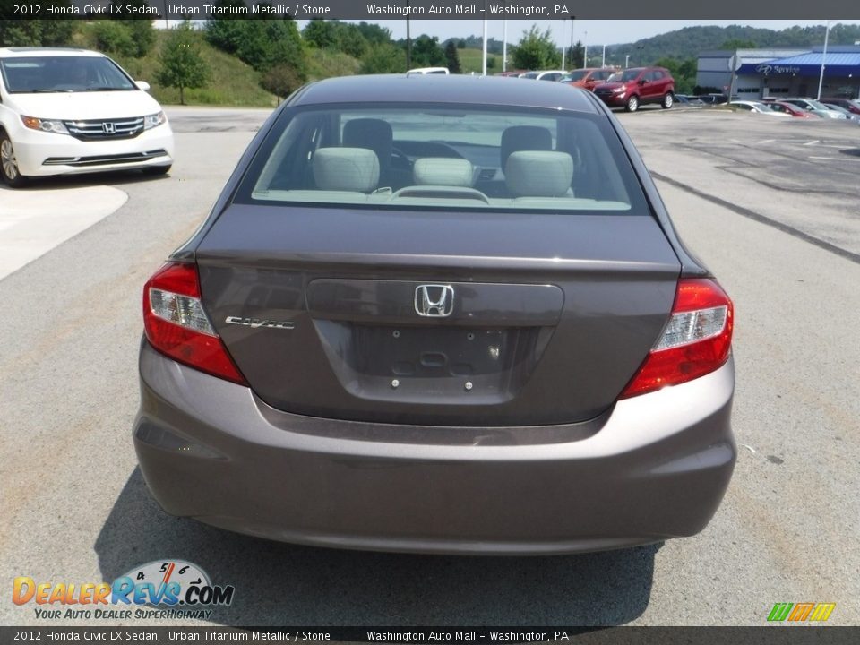 2012 Honda Civic LX Sedan Urban Titanium Metallic / Stone Photo #7