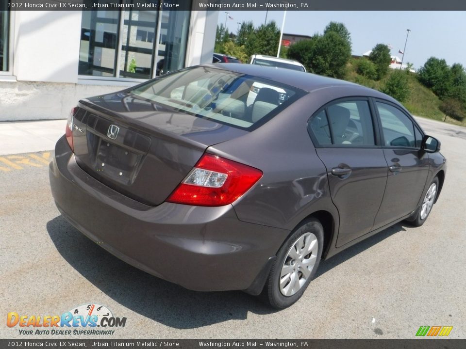 2012 Honda Civic LX Sedan Urban Titanium Metallic / Stone Photo #8