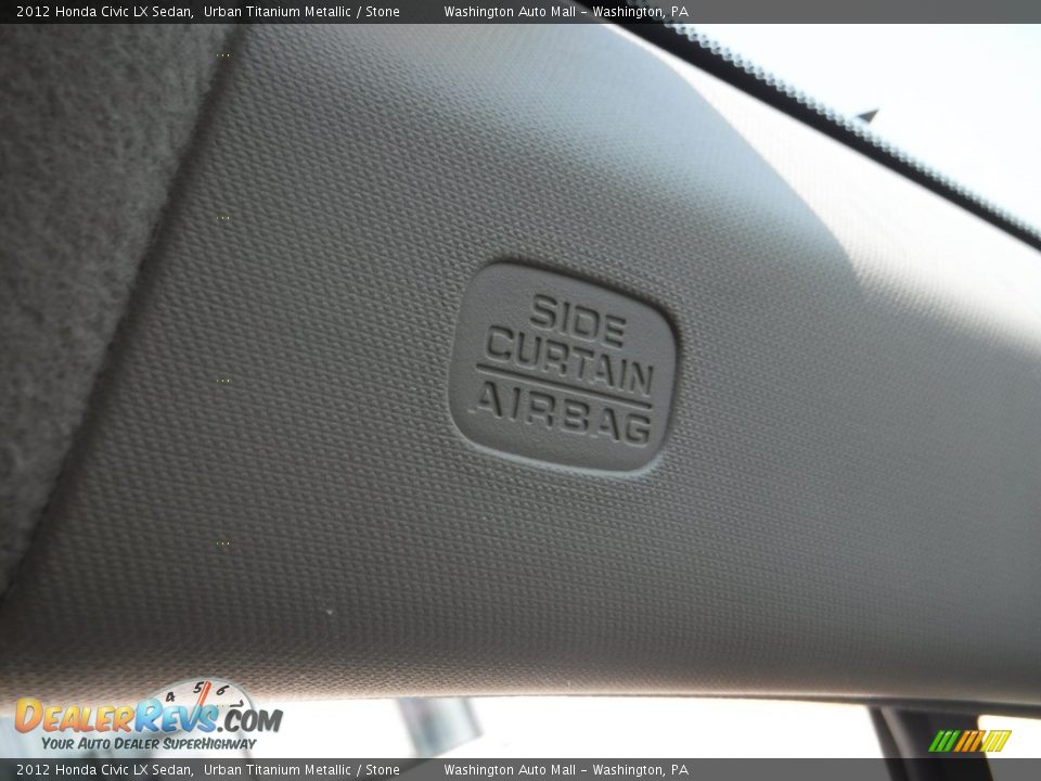 2012 Honda Civic LX Sedan Urban Titanium Metallic / Stone Photo #17