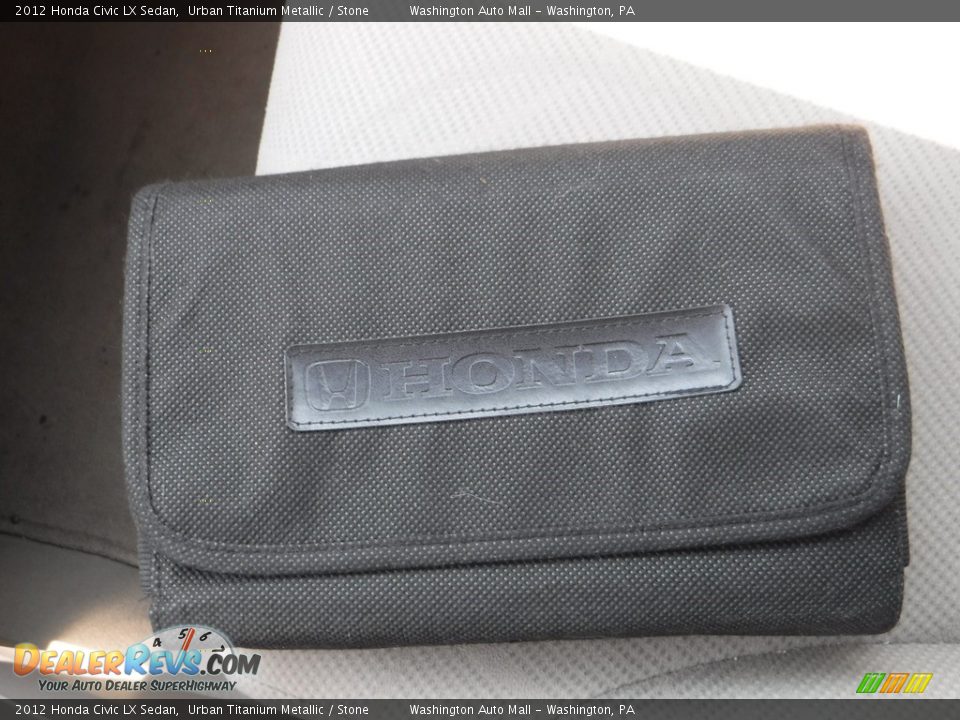 2012 Honda Civic LX Sedan Urban Titanium Metallic / Stone Photo #26
