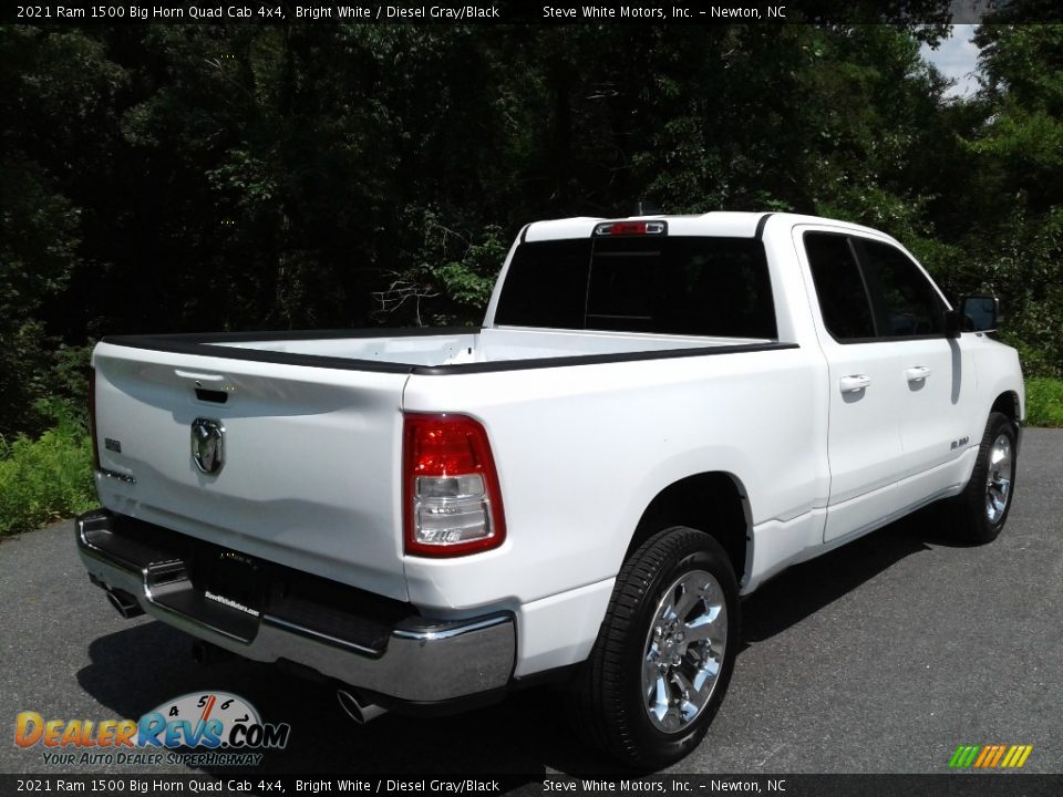 2021 Ram 1500 Big Horn Quad Cab 4x4 Bright White / Diesel Gray/Black Photo #6