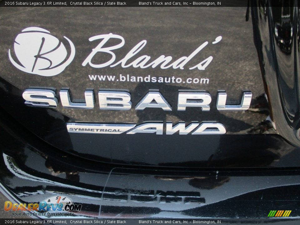 2016 Subaru Legacy 3.6R Limited Crystal Black Silica / Slate Black Photo #32