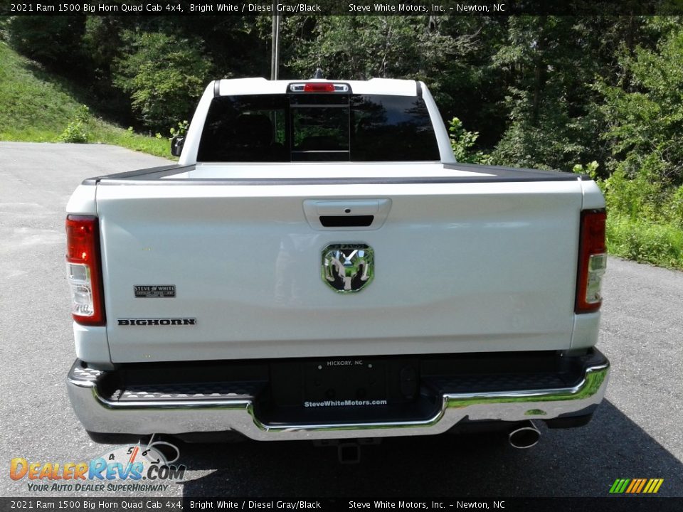 2021 Ram 1500 Big Horn Quad Cab 4x4 Bright White / Diesel Gray/Black Photo #7