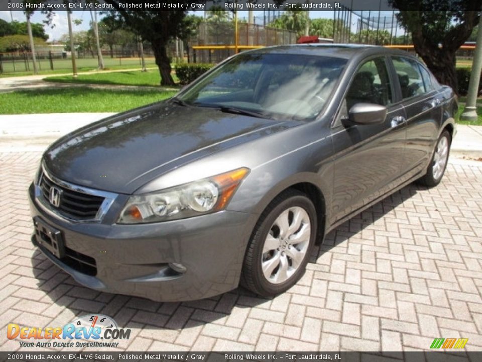 2009 Honda Accord EX-L V6 Sedan Polished Metal Metallic / Gray Photo #1