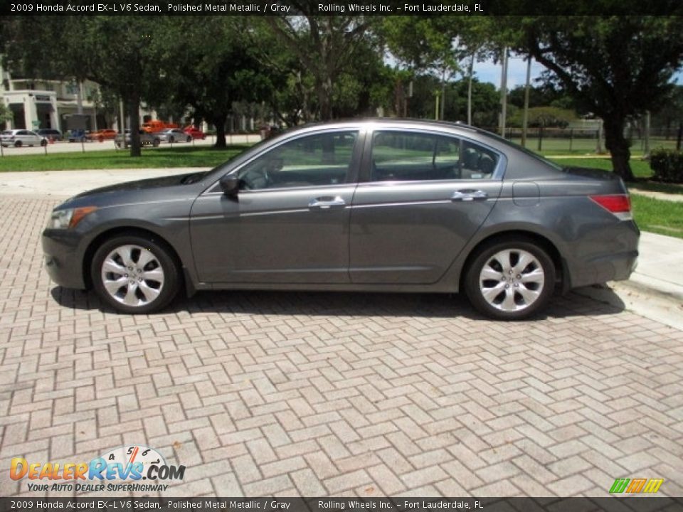 2009 Honda Accord EX-L V6 Sedan Polished Metal Metallic / Gray Photo #3