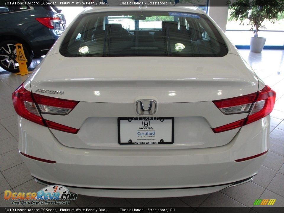 2019 Honda Accord EX Sedan Platinum White Pearl / Black Photo #7