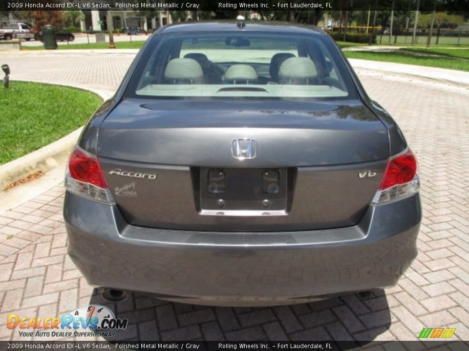 2009 Honda Accord EX-L V6 Sedan Polished Metal Metallic / Gray Photo #7