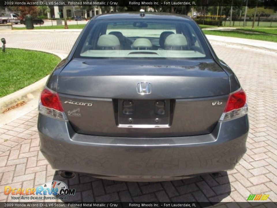 2009 Honda Accord EX-L V6 Sedan Polished Metal Metallic / Gray Photo #7