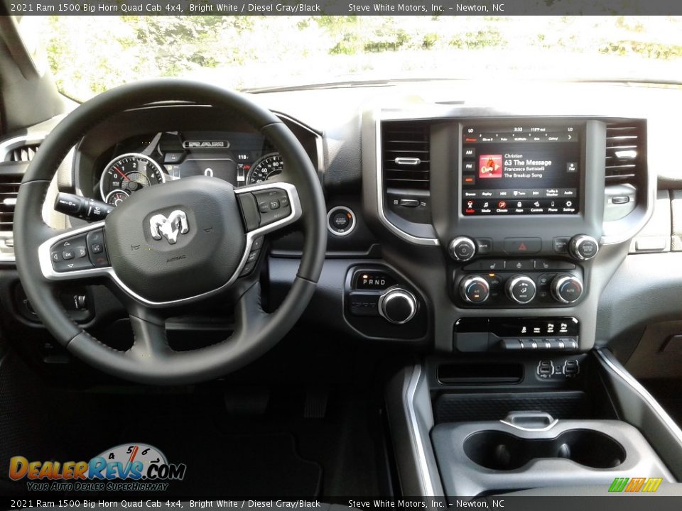 2021 Ram 1500 Big Horn Quad Cab 4x4 Bright White / Diesel Gray/Black Photo #18
