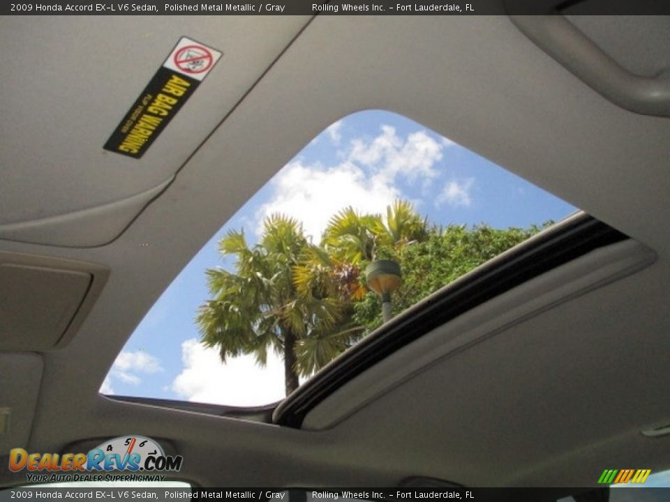 2009 Honda Accord EX-L V6 Sedan Polished Metal Metallic / Gray Photo #8