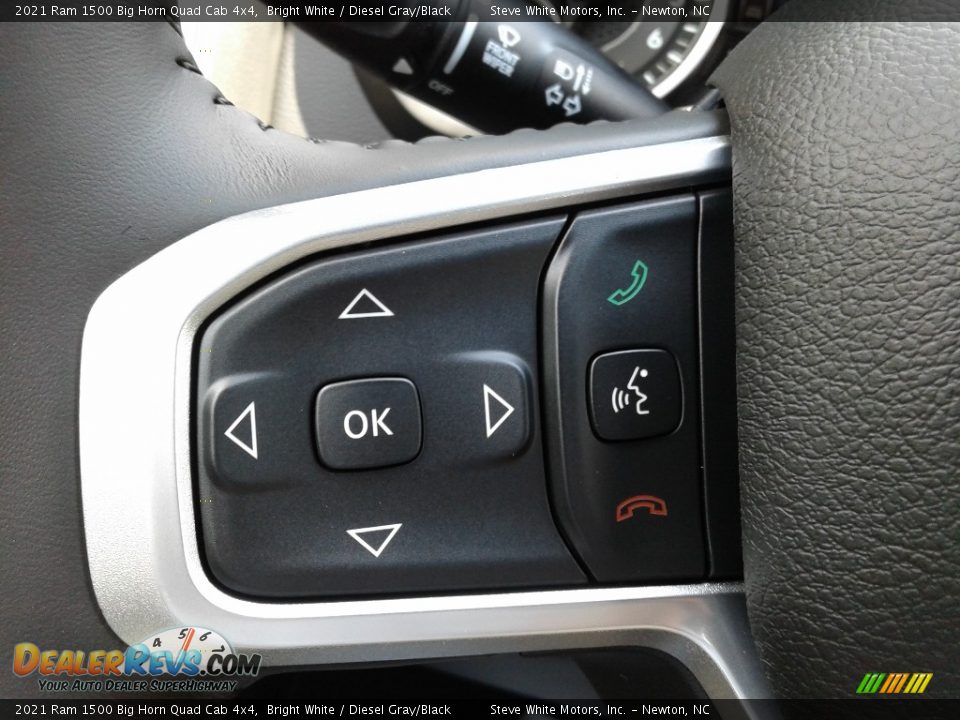 2021 Ram 1500 Big Horn Quad Cab 4x4 Bright White / Diesel Gray/Black Photo #19