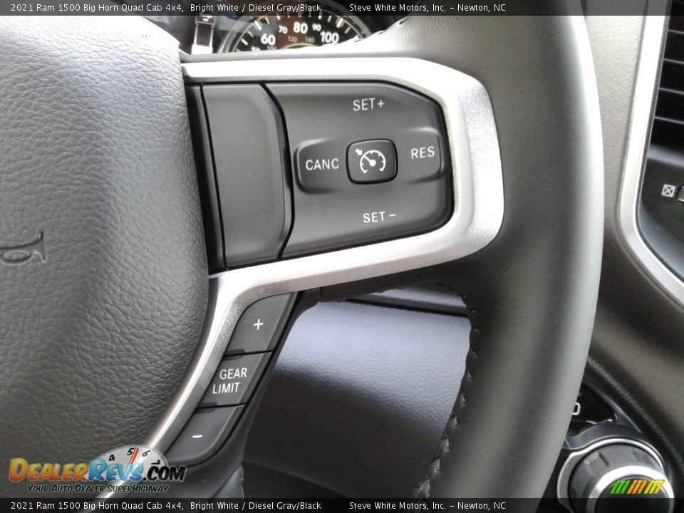 2021 Ram 1500 Big Horn Quad Cab 4x4 Bright White / Diesel Gray/Black Photo #20