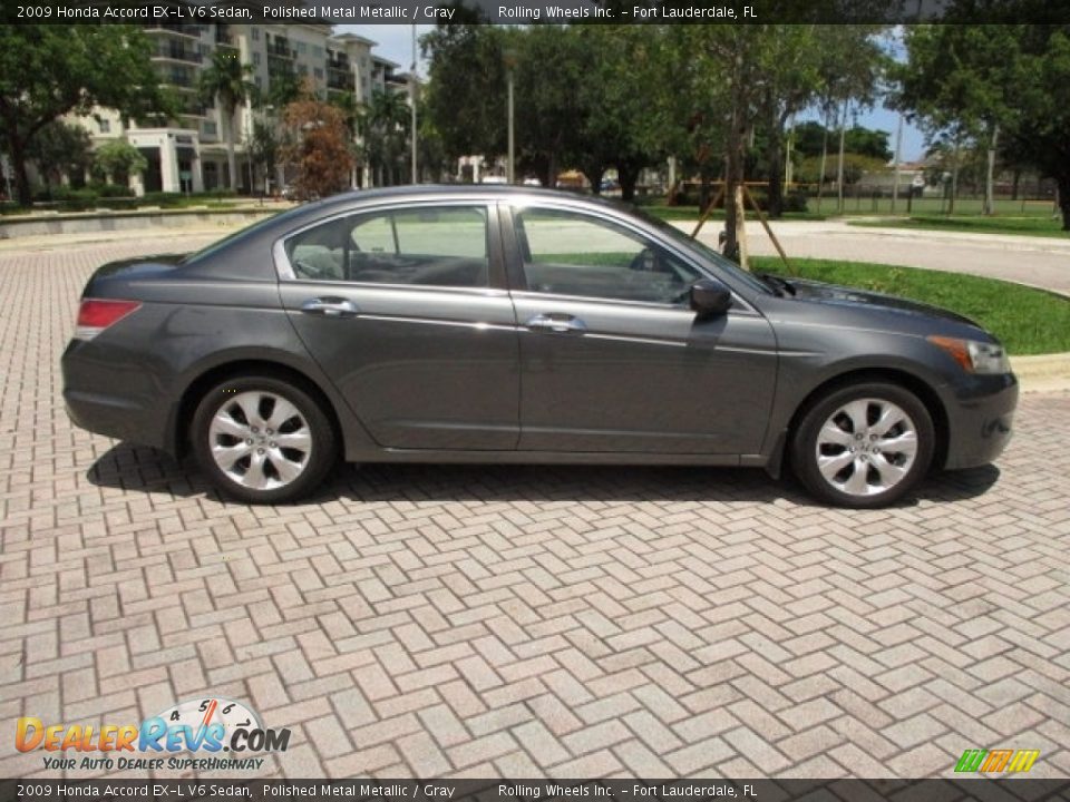 2009 Honda Accord EX-L V6 Sedan Polished Metal Metallic / Gray Photo #11