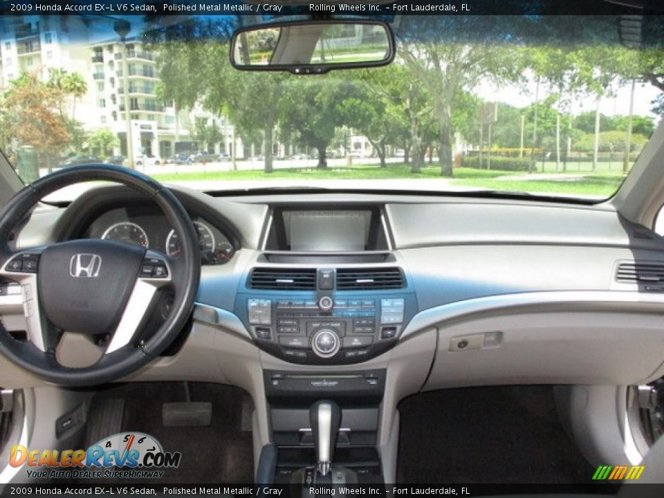 2009 Honda Accord EX-L V6 Sedan Polished Metal Metallic / Gray Photo #12