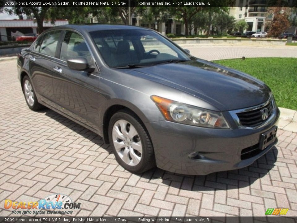 2009 Honda Accord EX-L V6 Sedan Polished Metal Metallic / Gray Photo #13