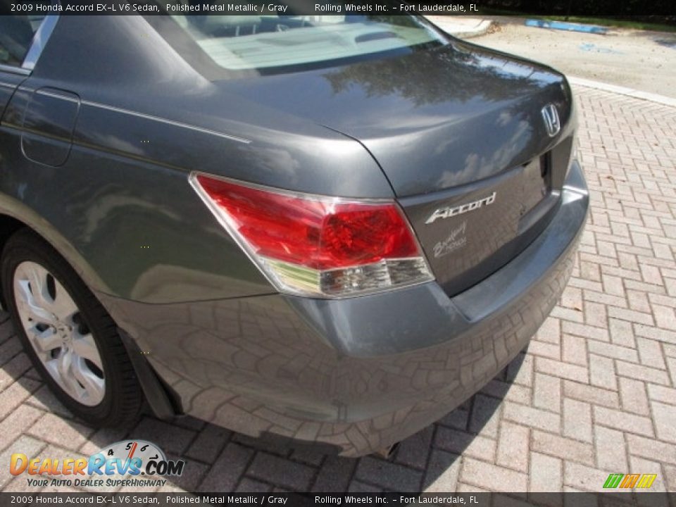 2009 Honda Accord EX-L V6 Sedan Polished Metal Metallic / Gray Photo #17