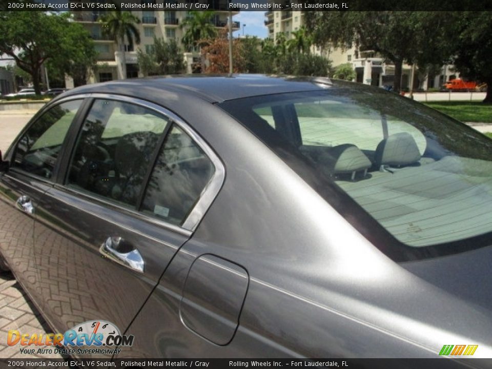 2009 Honda Accord EX-L V6 Sedan Polished Metal Metallic / Gray Photo #23