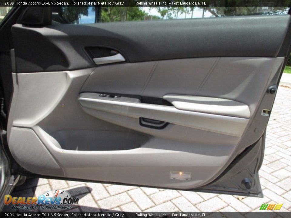 2009 Honda Accord EX-L V6 Sedan Polished Metal Metallic / Gray Photo #24
