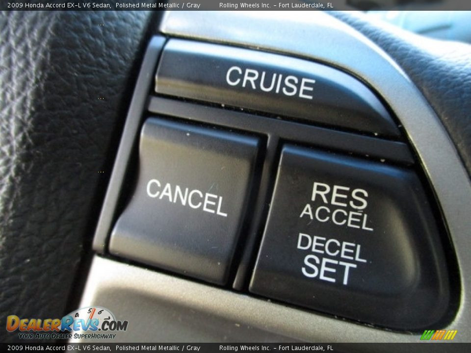 2009 Honda Accord EX-L V6 Sedan Polished Metal Metallic / Gray Photo #25