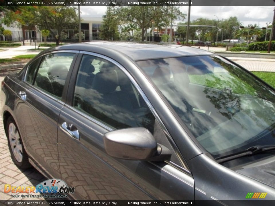 2009 Honda Accord EX-L V6 Sedan Polished Metal Metallic / Gray Photo #27