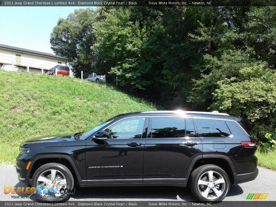 2021 Jeep Grand Cherokee L Limited 4x4 Diamond Black Crystal Pearl / Black Photo #1