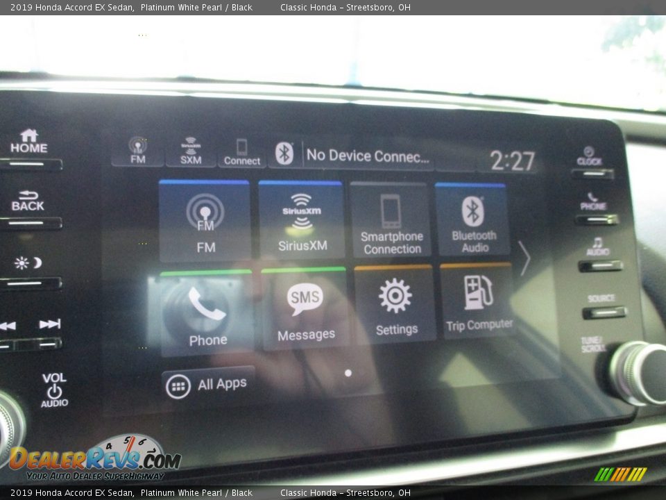 2019 Honda Accord EX Sedan Platinum White Pearl / Black Photo #33