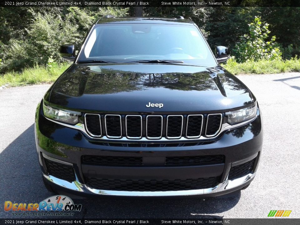 2021 Jeep Grand Cherokee L Limited 4x4 Diamond Black Crystal Pearl / Black Photo #3