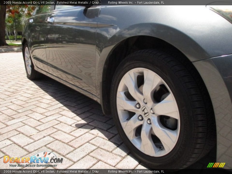 2009 Honda Accord EX-L V6 Sedan Polished Metal Metallic / Gray Photo #31