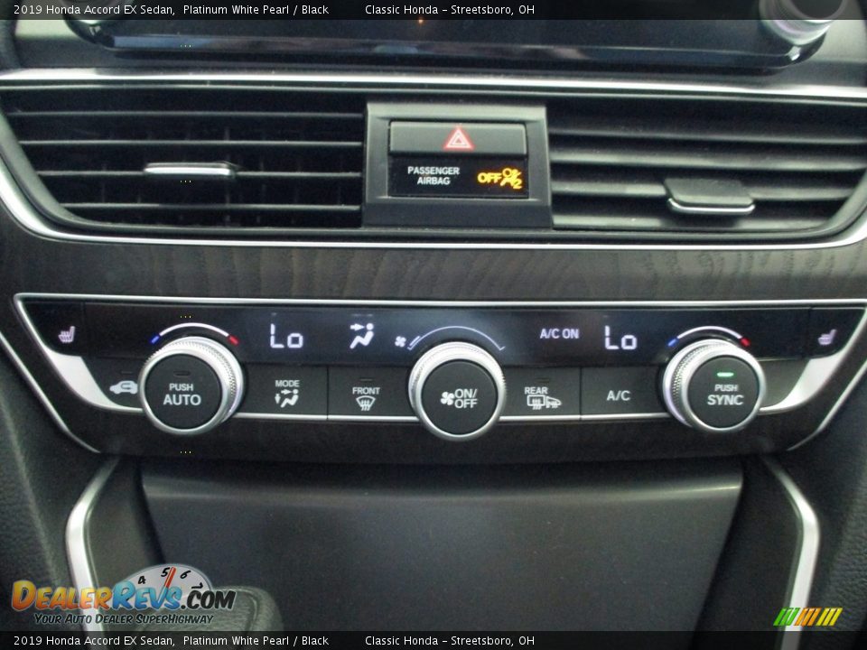 2019 Honda Accord EX Sedan Platinum White Pearl / Black Photo #35