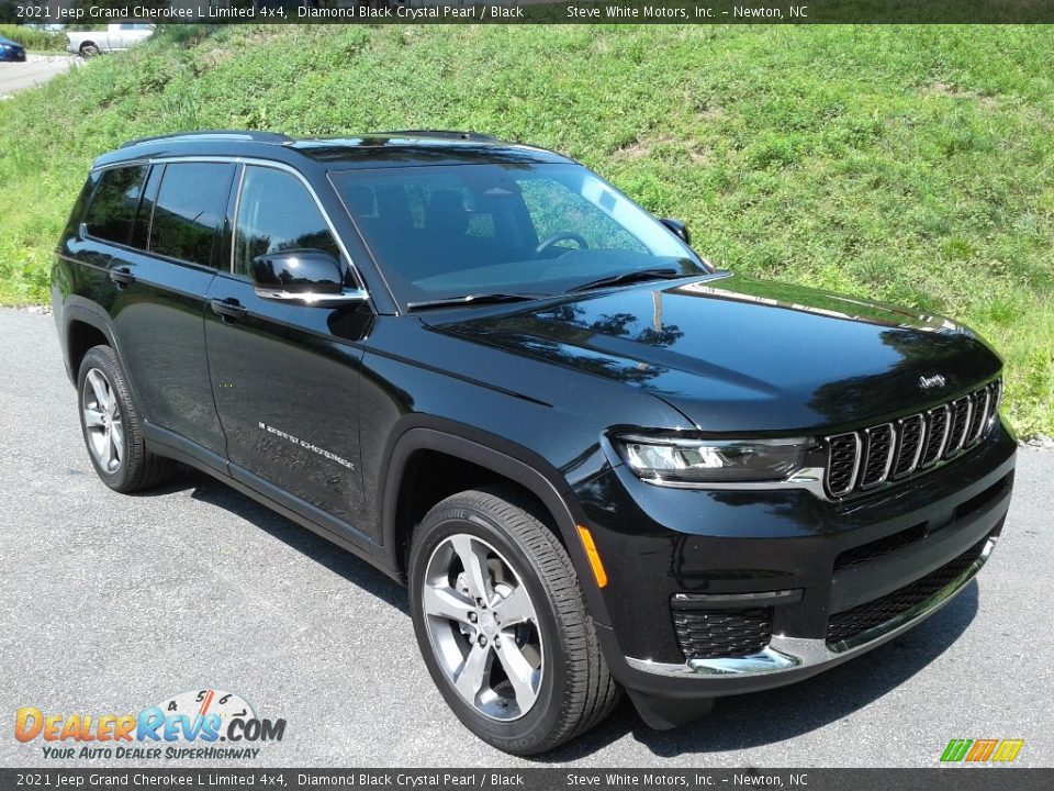 2021 Jeep Grand Cherokee L Limited 4x4 Diamond Black Crystal Pearl / Black Photo #4