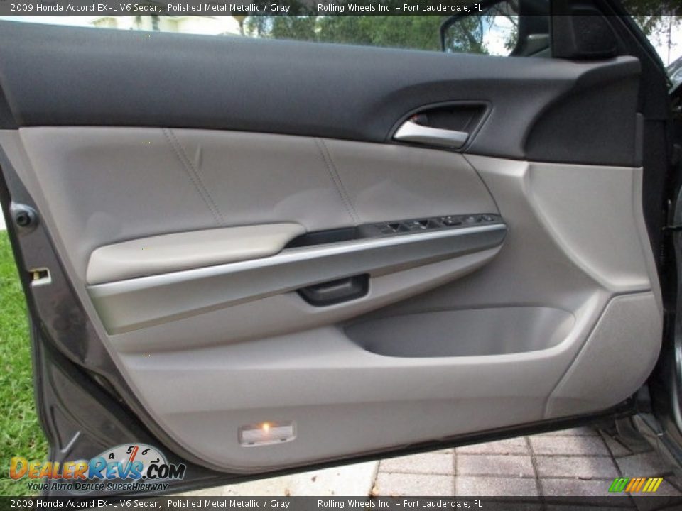 2009 Honda Accord EX-L V6 Sedan Polished Metal Metallic / Gray Photo #33