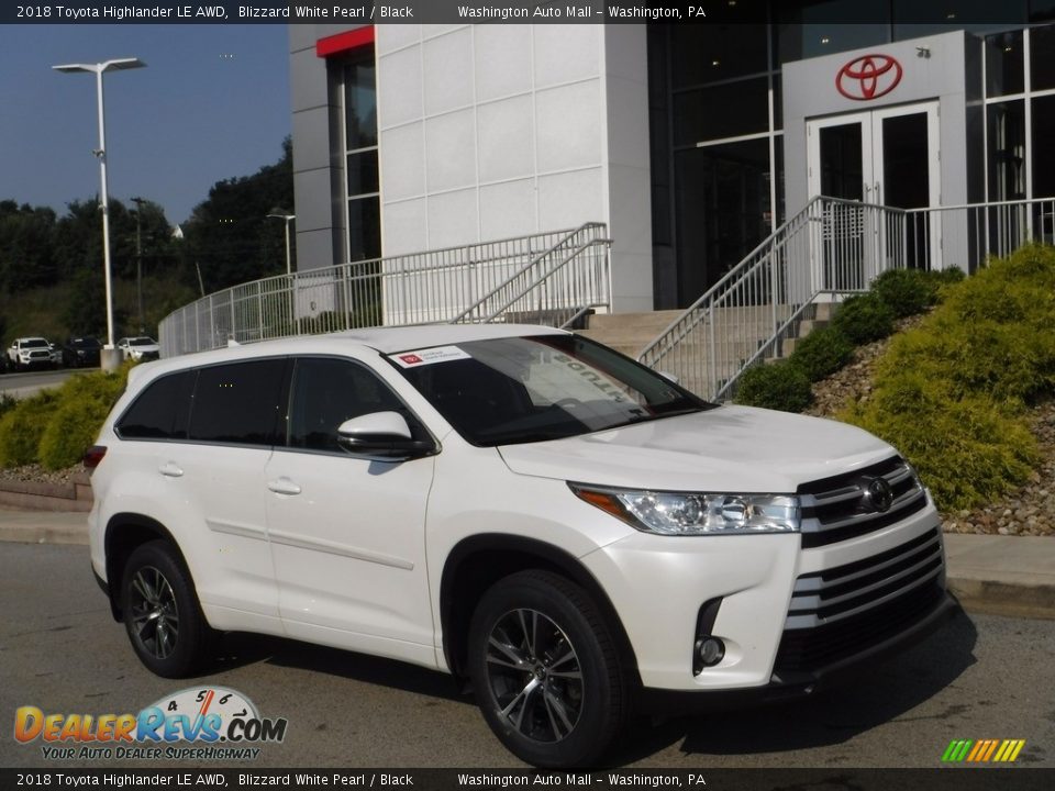 2018 Toyota Highlander LE AWD Blizzard White Pearl / Black Photo #1