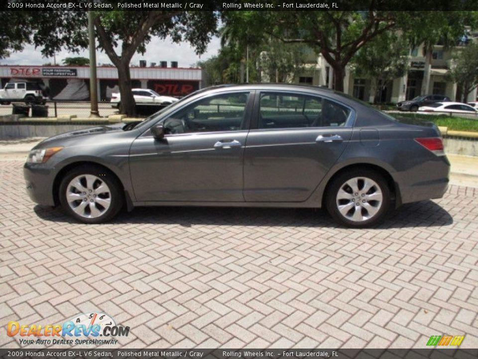 2009 Honda Accord EX-L V6 Sedan Polished Metal Metallic / Gray Photo #34