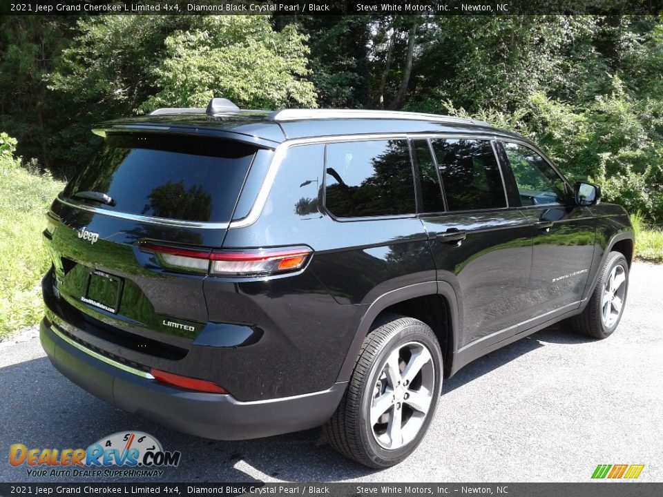 2021 Jeep Grand Cherokee L Limited 4x4 Diamond Black Crystal Pearl / Black Photo #6