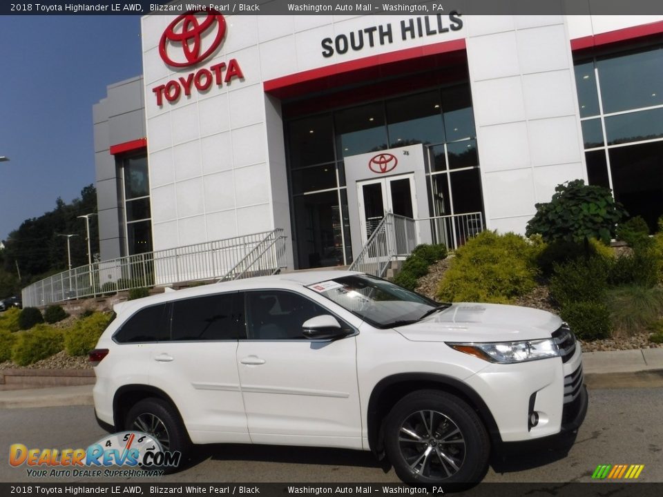 2018 Toyota Highlander LE AWD Blizzard White Pearl / Black Photo #2