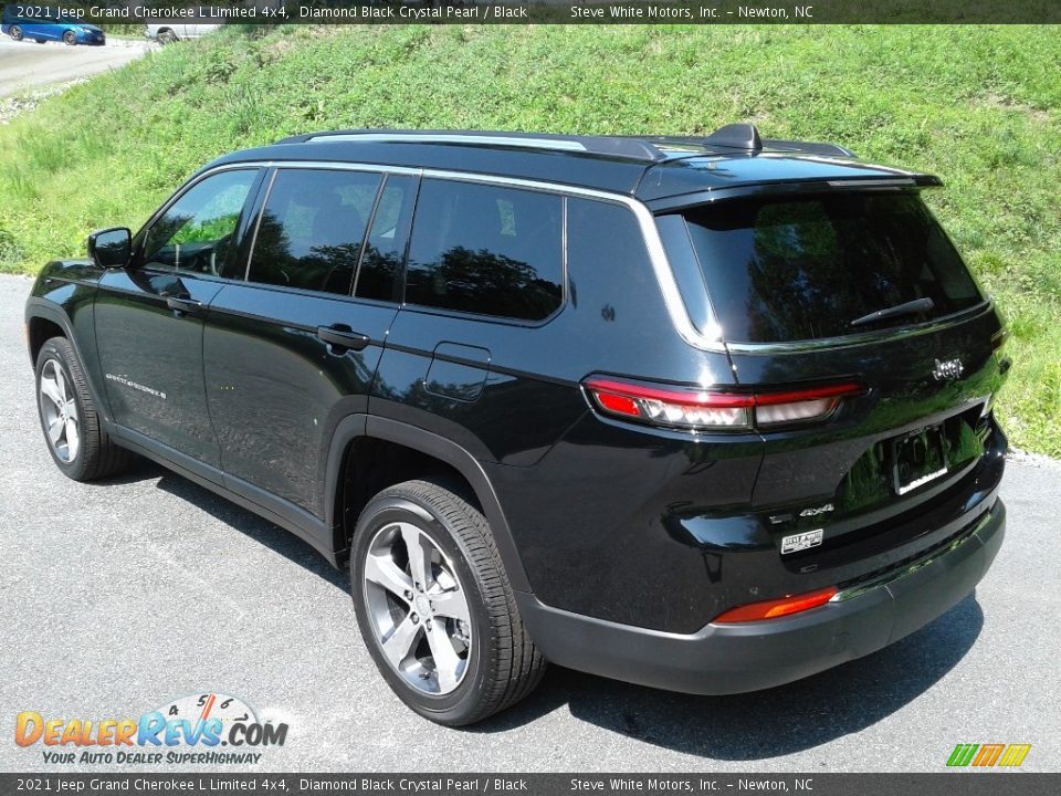 2021 Jeep Grand Cherokee L Limited 4x4 Diamond Black Crystal Pearl / Black Photo #8