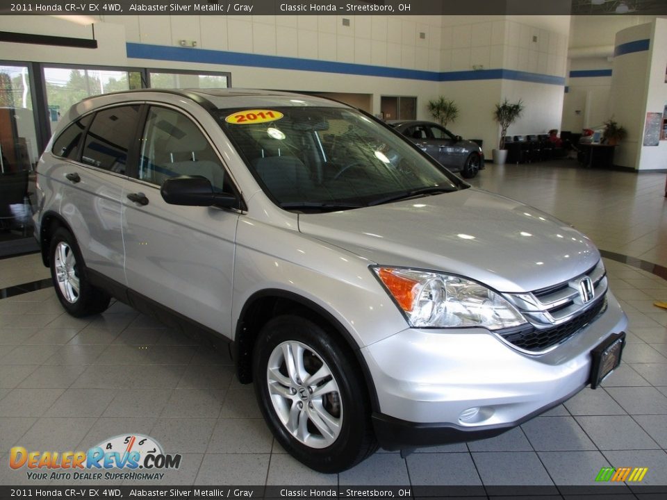2011 Honda CR-V EX 4WD Alabaster Silver Metallic / Gray Photo #3