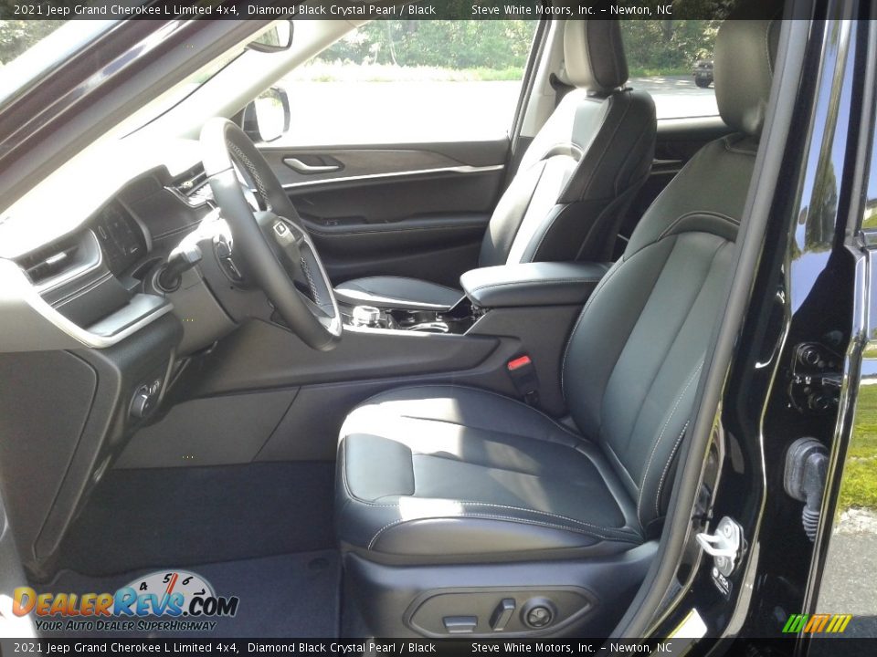 2021 Jeep Grand Cherokee L Limited 4x4 Diamond Black Crystal Pearl / Black Photo #10