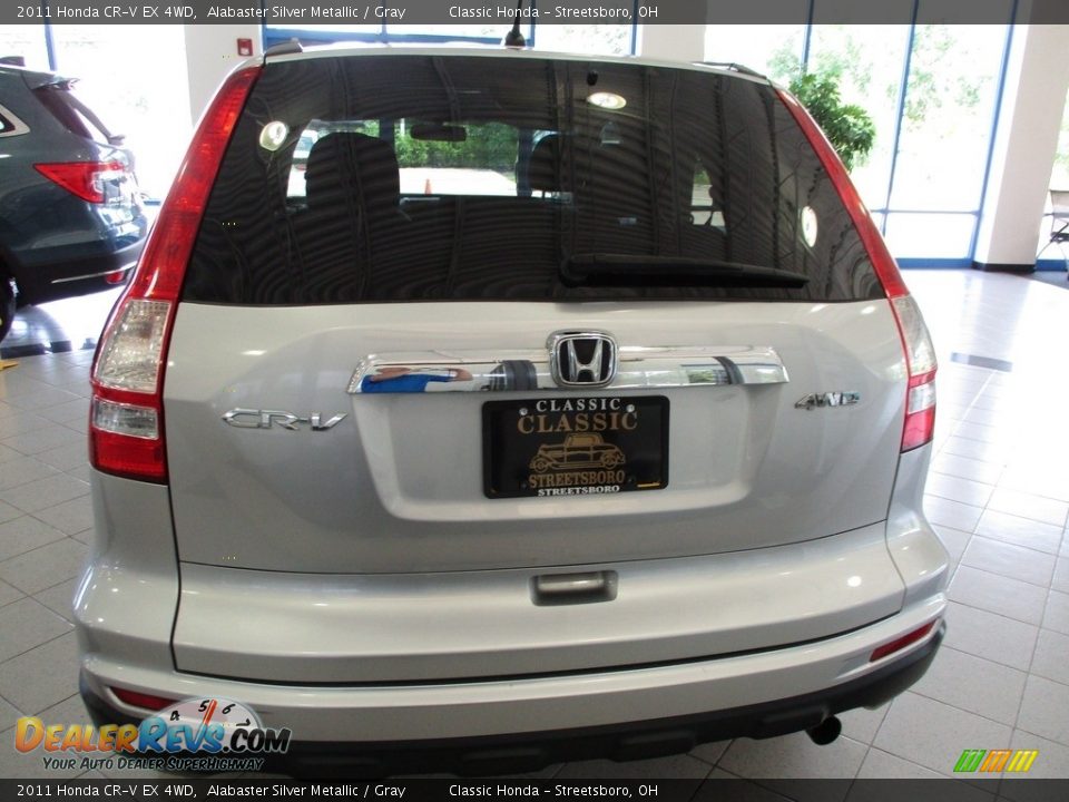 2011 Honda CR-V EX 4WD Alabaster Silver Metallic / Gray Photo #8
