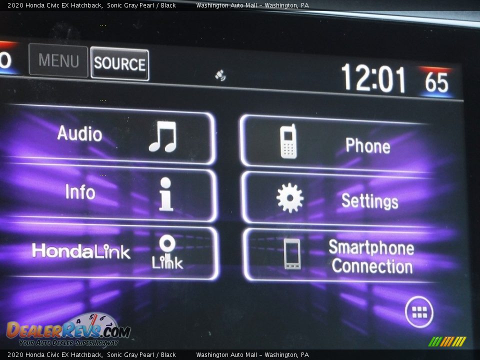 2020 Honda Civic EX Hatchback Sonic Gray Pearl / Black Photo #19